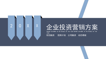 电子商务企业投资营销方案PPT模板